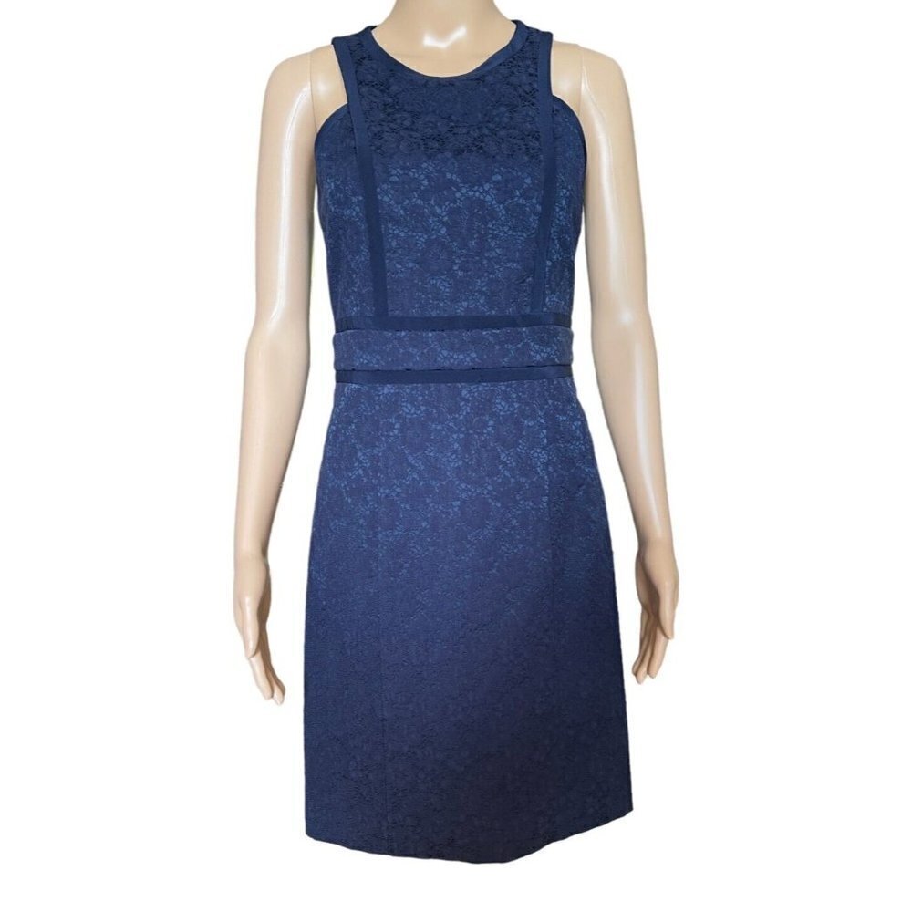 Nwot‎ Rebecca Taylor Blue Sleeveless Sheath Coctail Dress Size 4